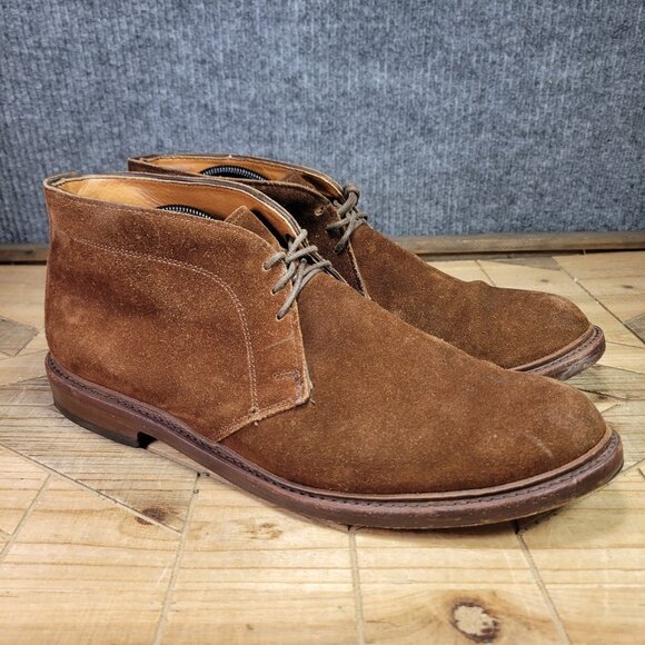 Allen Edmonds Dundee 2.0 Men's 11.5D Chukka Boots Brown Suede Leather - Picture 1 of 14